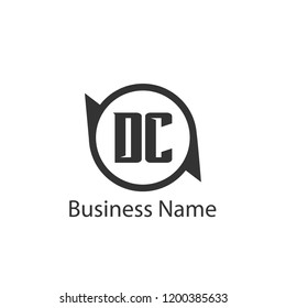 Initial Letter DC Logo Template Design