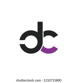 Initial letter DC lowercase logo design template