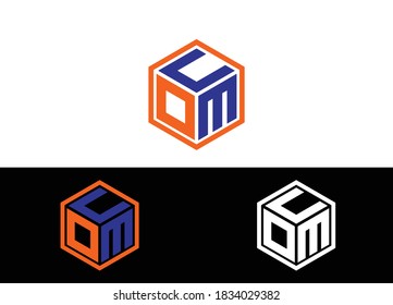Initial Letter DCM Logo or Icon Design Vector Image Template