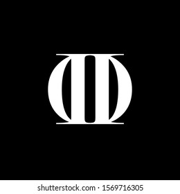 Initial letter dd d uppercase modern logo design template elements. White letter Isolated on black background. Suitable for business, consulting group company.