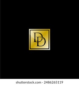 Initial letter DD elegant gold logo