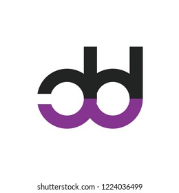 Initial letter DD linked round lowercase logo