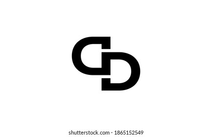 Initial Letter Dd Logo Design Linear Stock Vector (royalty Free 