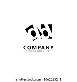 Initial Letter DD Lowercase Logo Design Template Elements Isolated on White Background. Letter D Negative Space. Suitable for business, consulting group company.