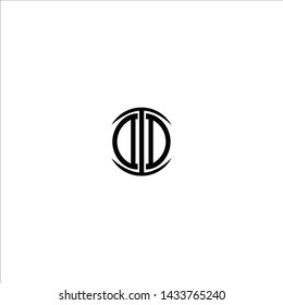 Initial letter DD minimalist art monogram circle shape logo