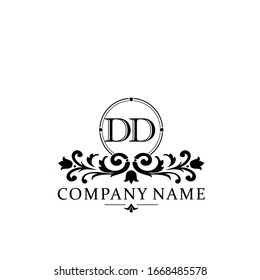 Initial letter DD simple and elegant monogram design template logo