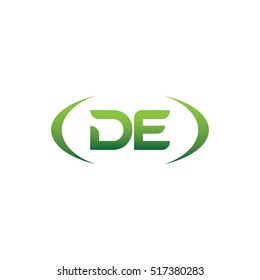 initial letter DE brackets uppercase logo green for download