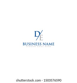 Initial Letter DE D E Business Logo Design with Full Color, Branding Logo Design