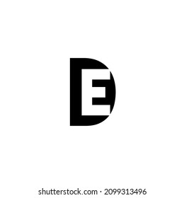 Initial letter DE ED logo template design