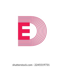 Initial letter DE or ED logo design, alphabet logo monogram vector