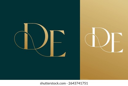 Letra inicial DE ED logotipo design vetor ilustração para casal, casamento e negócios