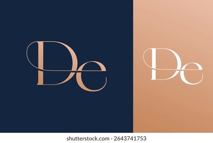 Letra inicial DE ED logotipo design vetor ilustração para casal, casamento e negócios