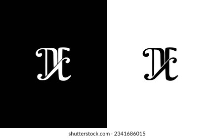 Initial letter DE linked monogram logo vector