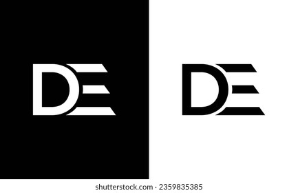 Initial letter DE linked monogram logo vector