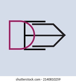 Initial letter DE logo design