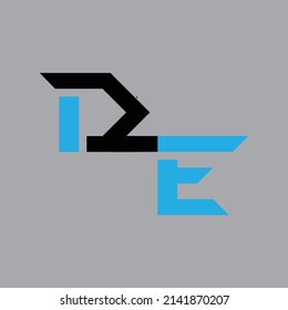 initial letter DE logo design