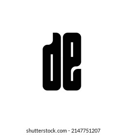 initial letter DE logo design