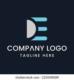 Initial Letter DE Logo Design Outstanding Creative Modern Symbol Sign