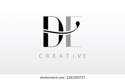 Initial Letter DE Logo. DE Letter Design Vector Illustration.