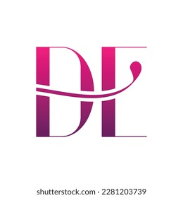 Initial Letter DE Logo. DE Letter Design Vector Illustration.