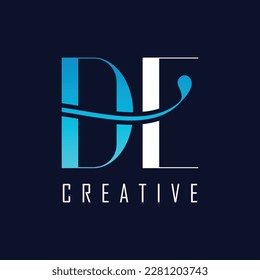 Initial Letter DE Logo. DE Letter Design Vector Illustration.