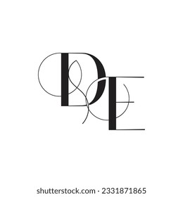 Initial letter DE logo design creative modern symbol icon monogram