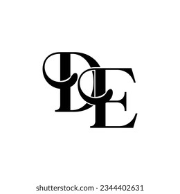 Initial letter DE logo design creative modern symbol icon monogram