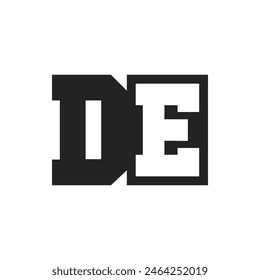 Initial Letter DE Logo Design Template. DE Logo