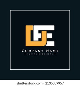 Initial Letter DE Logo - Simple Business Logo