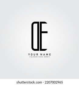 Initial Letter DE Logo - Simple Business Logo