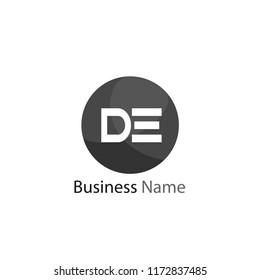 Initial Letter DE Logo Template Design