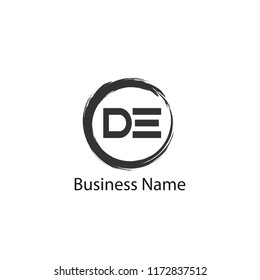 Initial Letter DE Logo Template Design