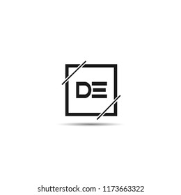 Initial Letter DE Logo Template Design