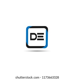 Initial Letter DE Logo Template Design