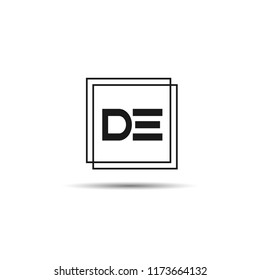 Initial Letter DE Logo Template Design