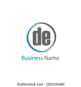 Initial Letter DE Logo Template Design