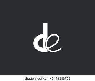 initial letter DE modern lowercase logo design template