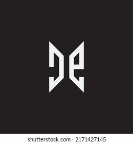 Initial letter DE monogram logo template.