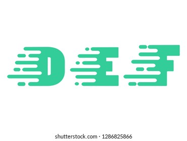 Initial Letter DEF Fast Speed Logo Design Template
