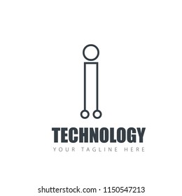 Initial Letter I Design Technology Logo Template