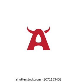 Initial Letter Devil Horn Logo Vector Stock Vector (Royalty Free ...