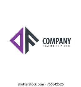 Initial Letter DF Design Logo