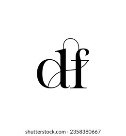 Diseño del logotipo de la carta inicial df creativo símbolo moderno monograma