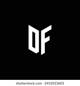 initial letter DF Logo design vector illustration
