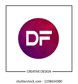 Initial Letter DF Logo Template Design