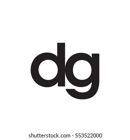 Initial letter DG black white logo
