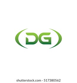 initial letter DG brackets uppercase logo green for download