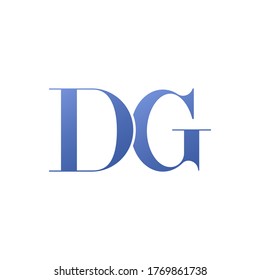initial letter DG design logo template