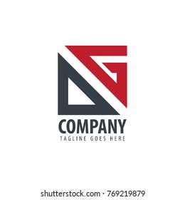 Initial Letter DG Design Logo