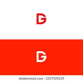 Initial Letter DG, GD, G Linked Logo. Flat Vector Logo Design Template Element.